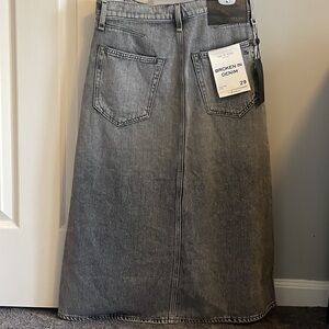 Rag & Bone‎ “Broken In” Marlowe denim high rise skirt 29 New